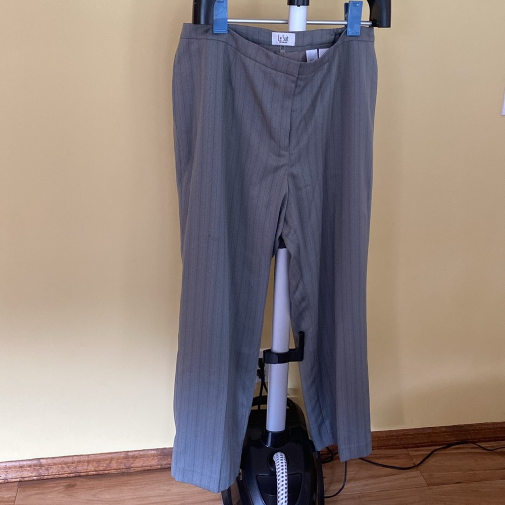 Grey Patterned Suit Pants